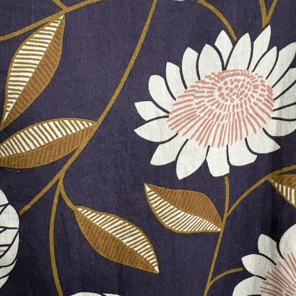 Pact Organic Cotton Cami XL Dark Purple Floral Tank V Neck Lightweight Boho - Picture 4 of 10